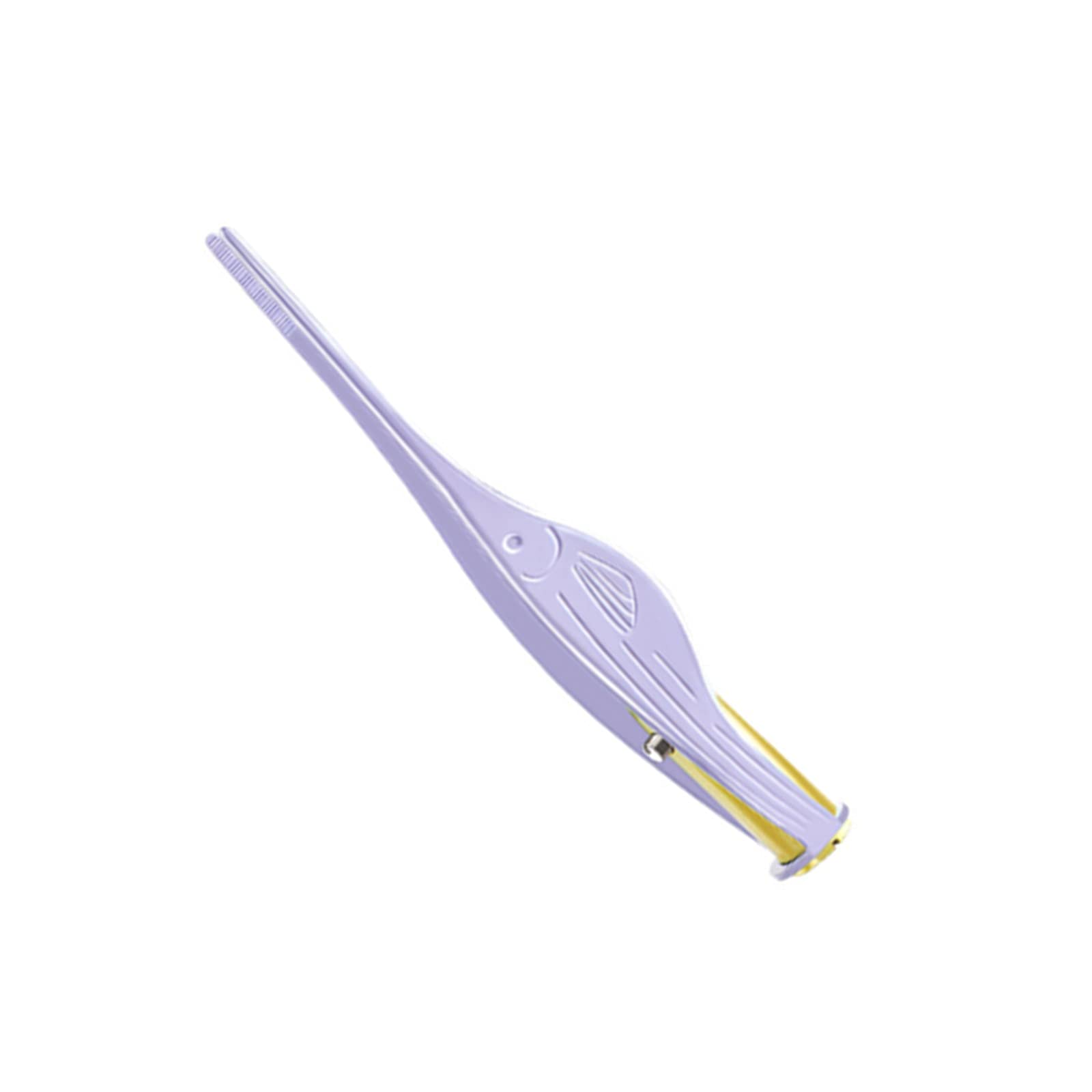 YFFSFDC LEDライト付き耳かき ピンセットローズゴールド 耳掃除 子供用 極細先端 ステンレス製 ピンセットタイプ ミミ光棒 はっきり見える (パープル)