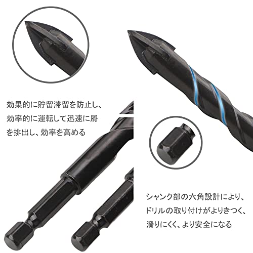 ������̵����YFFSFDC ���󥯥꡼�� �ɥ�� �ӥå� ϻ�Ѽ��ꤢ���ɥ�� ���饹�ɥ��ӥå� 7������ Ķ�ſϥɥ��ӥå� ���饹 ƫ�� ������ ��ʪ�ηꤢ���� 3mm 4mm 5mm 6mm 8mm 10mm 12mm �֥�å�