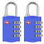 ZHEGE TSAロック 4桁ダイヤル式 南京錠 暗証番号 海外旅行用鍵 ジムロッカー荷物バッグ用ロック 日本語説明書
