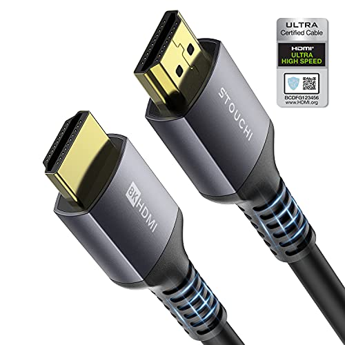 Stouchi hdmi ケーブル 5m hdmi2.1規格 8K＠60Hz 4k@144Hz対応 【Ultra High Speed HDMI Cable認証取得】 プレミアム HDR eARC HDCP 3D対応
