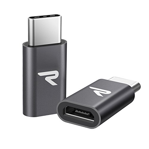 Rampow Micro USB to USB Type-C 変換アダプタ【2個セット】3A急速充電 USB2.0データ転送対応 10000回以上の抜き差しテスト Sony Xperia XZ/XZ2, Samsung Galaxy S9/S8/A3/A7/A9/C5/7pro/C9, Macbook Pro, Nexus 5X/6P, アンドロイド多機種対応