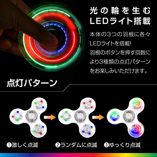 TRYDIO ハンドスピナー スピナー 光る よく回る 光るおもちゃ赤ちゃん 民族 水道 おもちゃ フィジェットキューブ ストレス解消 暇つぶし