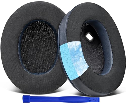 SOULWIT 冷却ジェル パッド イヤーパッド 交換パッド Sony WH-1000XM4 (WH1000XM4) ヘッドセット用 ヘッドホンパッド 互換性 パッド 高密度フォーム ヘッドパッド 冷感 厚手パッド (ブルー)