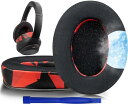 SOULWIT 冷却ジェル パッド イヤーパッド Sony WH-1000XM3 (WH1000XM3) 用 オーバーイヤーヘッドフォン 交換パッド 高密度フォーム 互換性 ヘッドパッド 冷感 厚手パッド (レッドストーム)
