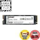 Patriot Memory P300 256GB M.2 SSD 2280 NVMe PCIe Gen 3x4 内蔵型SSD P300P256GM28