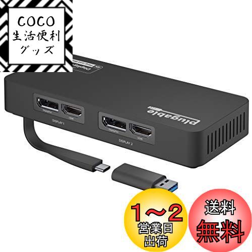 Plugable USB-C Ѵեåץǥץ쥤Ѵ WindowsMac  ǥ奢 4K HDMI  Di...