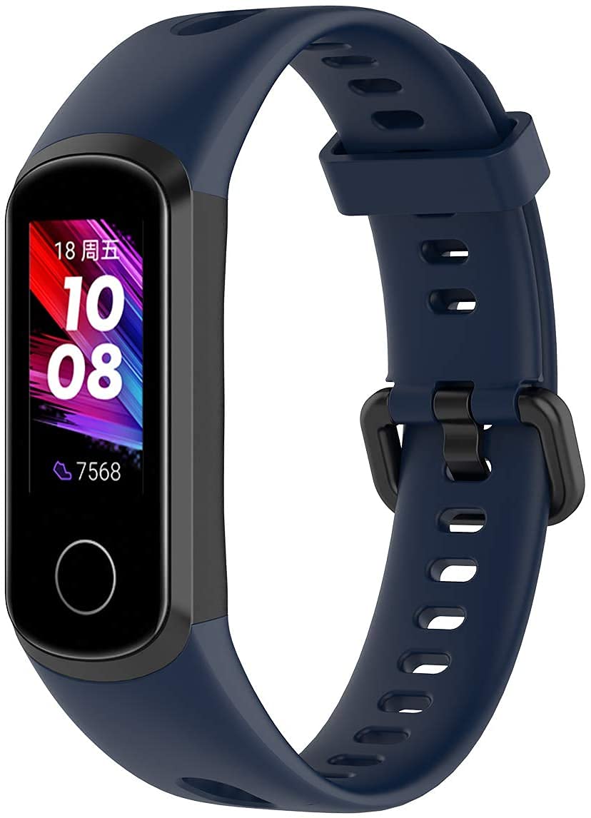 [Sooyeeh] HUAWEI用 Band 4用 バンド 交換バンド HUAWEI用 Band4用 ベルト ストラップ シリコン製 柔らかい スポーツ 交換用ベルト 耐衝撃 防汗 10色可選 （ブルー）