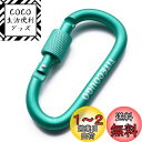 TITECOUGO アウトドア カラビナ おしゃれ 登山 小型 アルミ Dフック 頑丈 ネジロック バンジーコード ブランコ hammocks テント ?キャン...
