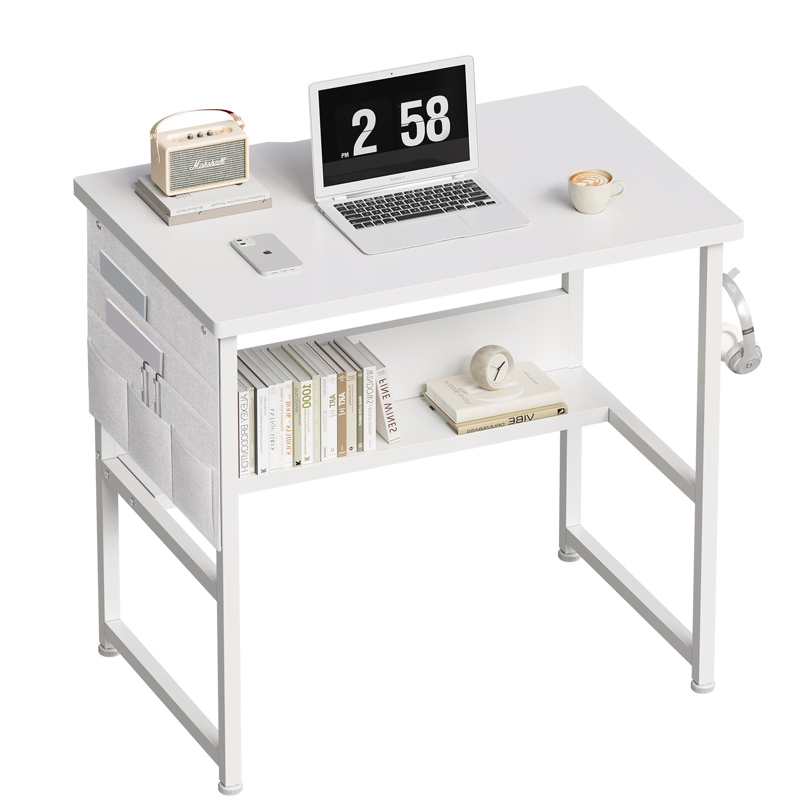 【送料無料】YeTom デスク パソコンデスク 机 pcデスク 幅80cm 勉強机 収納袋付き学習机 ...