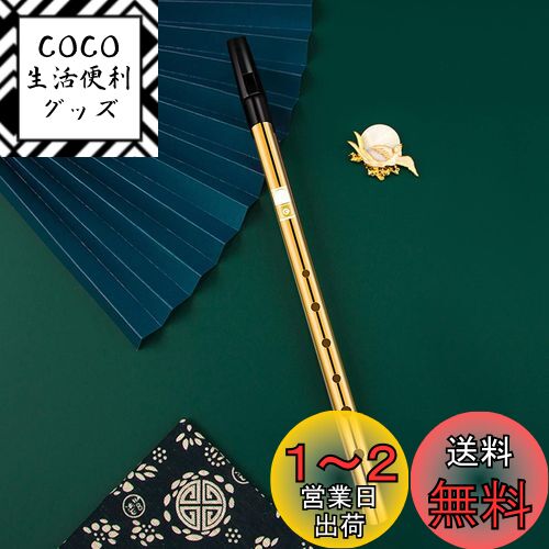 Jinchuan ティンホイッスル アルミニウム製 D管 C管 教材付き 収納袋/ケース付き ゴールド シルバー (ゴールド,C調)