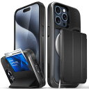 VENA vCommuteX ウォレットケース Apple iPhone 15 Pro Max (6.7 インチ) 用 (Magsafe 対応、軍用落下保護) ...
