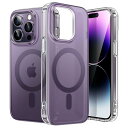 JETech iPhone 14 Pro 6.1インチ用 ケース MagSafe対応 かわいい ユニーク 美しいデザイン 半透明バック 耐衝撃スマホカバー (デ...