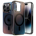 JETech iPhone 14 Pro 6.1インチ用 虹色ケース MagSafe対応 かわいい ユニーク 美しいデザイン カラフルな蛍光 半透明バック 耐衝...