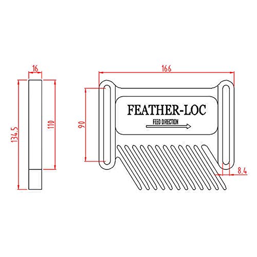 【送料無料】CarAngels 四角い ダブル フェザーボード フェザー ロケ ボード テーブルソールーター用 テーブルフェンスツール マイターゲージスロット 木工 DIY (ブルー)
