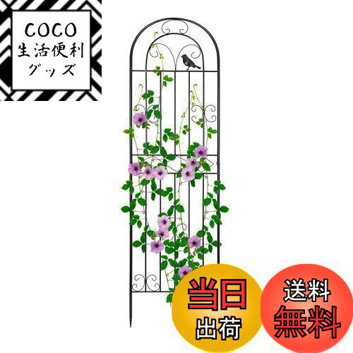 【送料無料】Rxakudedo アイアンフェンス 園芸 フェンス ガーデンフェンス ハイタイプ 高さ180cm ローズフェンス 蔓性植物用支柱 フェンス