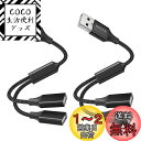 MOGOOD USB分岐器 Yケーブル USB1進2出アダプタ充電/デ...(2)