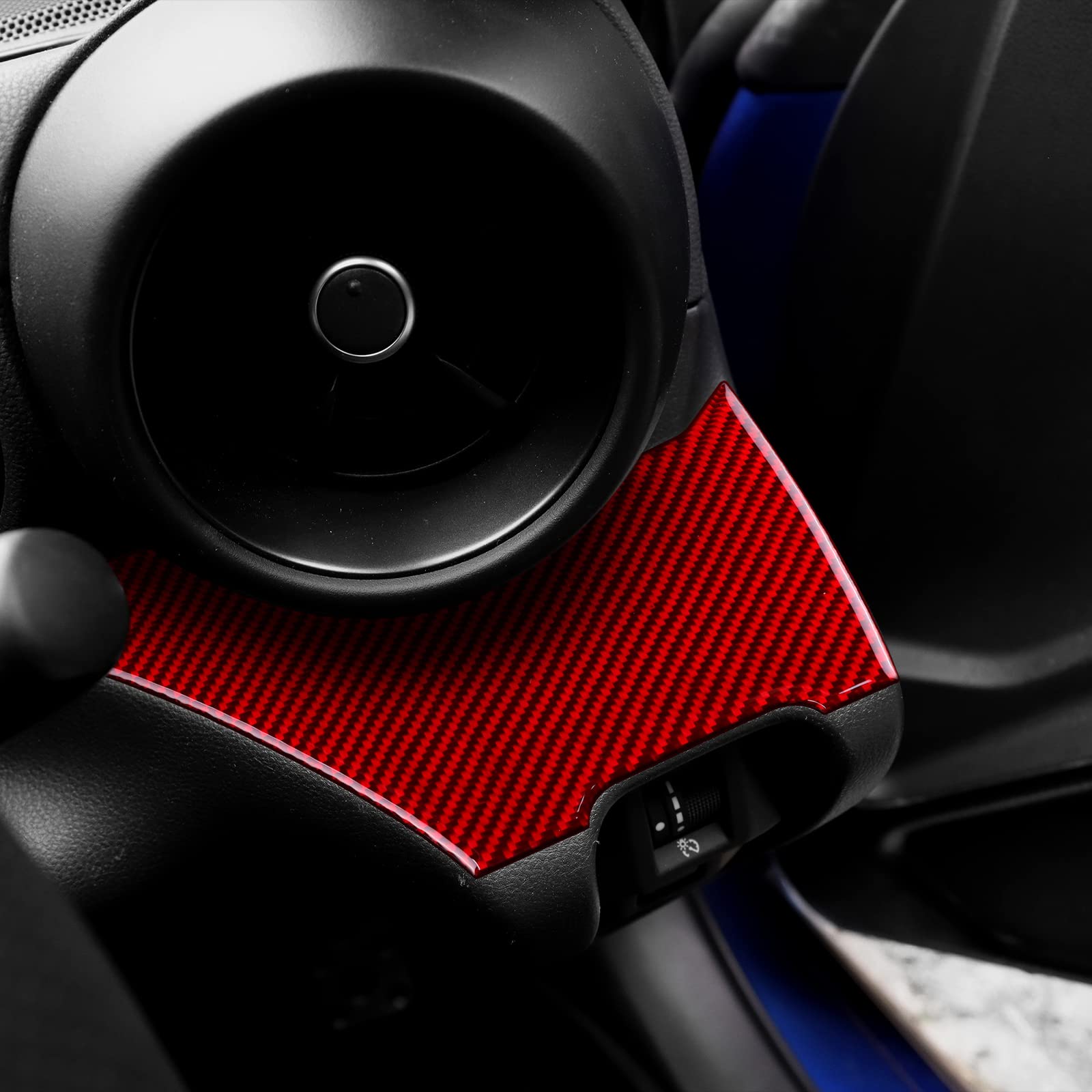 【送料無料】AIRSPEED トヨタ GR86 ZN8 スバル BRZ ZD8 2021 2022 2023 2024専用 アクセサリー リアルカーボンファイバー製 カーハンドルサイドパネルステッカー おしゃれ デカール Subaru BRZ Toyota GR86 内装パーツ ダッシュボードカバー インテリアパネル (レッド)