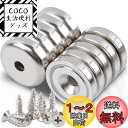 10個セット 超強力マグネット 直径25mm 穴・ネジ付き ネオジム磁石 マグネットフック 磁石 強力 キッチン 浴室 室外 倉庫 工業 壁掛け用