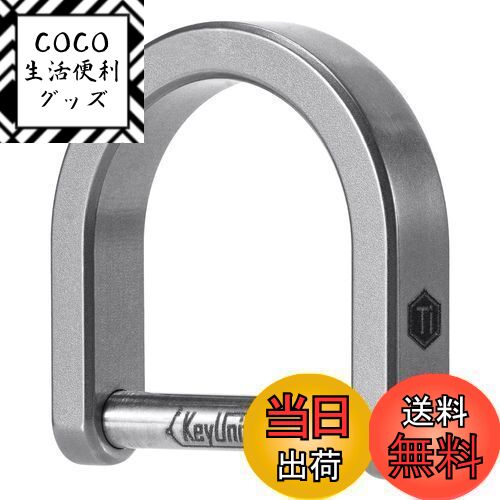 【送料無料】[KeyUnity] KA17チタンキーリング Dリングキーホルダー 軽量 Dタイプ 車のカギ DIYキー収..