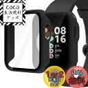 Miimall 一体感ケースXiaomi Mi Watch Lite/Redmi Watch Lite 専用 Mi Watch Lite ケース 保護ケース キズ防止 防塵 軽量 硬度9H PC素材 液晶全面保護 強化ガラス(ブラック)