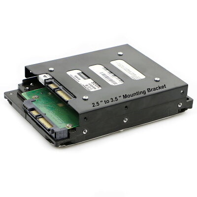 【送料無料】Pasow【2パック】 HDD/SSD用変換ブラケット 2.5 → 3.5変換マウンタ サイズ変換ブラケット 2.5インチHDD/SSD変換マウンタ PC用 ssd マウンタ 2台取付け可能 金属製 ネジセット付き ブラック 2枚セット - Image 3
