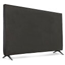 kwmobile 65" TV対応 テレビカバー - 防塵カバー 液晶テレビ 保護カバー ホコリよけ ダークグレー