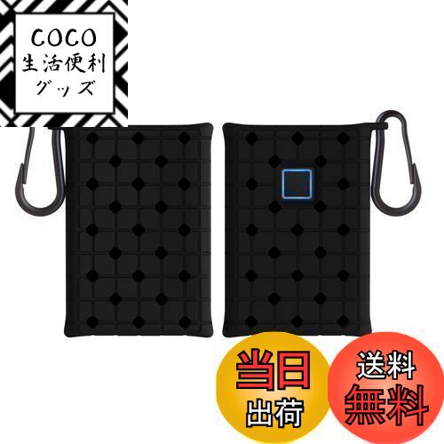 【送料無料】kwmobile Samsung T7 Touch Portable SSD対応 ケース - SSD SSDケース 360度保護 工具不要 耐衝撃 - シリコン 黒色