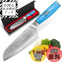 KyushuBlade 包丁 三徳包丁 ダマスカス包丁 刃渡り175mm. プロ用牛刀包丁, キッチン用万能包丁. 手打ち鍛造ダマスカス模様 シェフナイフ 両刃...