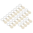PATIKIL レザーキーホルダーキット 20個 PU レザーキーホルダー ブランク リベットとキーホルダー付き DIY キーホルダー レー ザー彫刻革製作用 ...