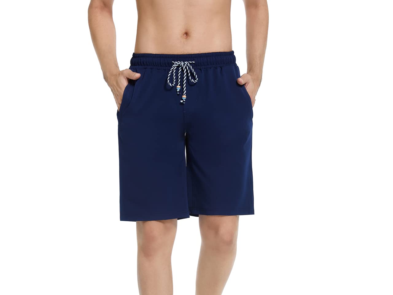 【送料無料】 ビーチパンツ サーフパンツ メンズ レディンス 子供 カップルペアルック 親子お揃い 海水パンツ ボードショーツ スイムウェア 水陸両用 速乾水着 UPF50+ UVカット99.9％ 色：メンズ ネイビー、サイズ：L