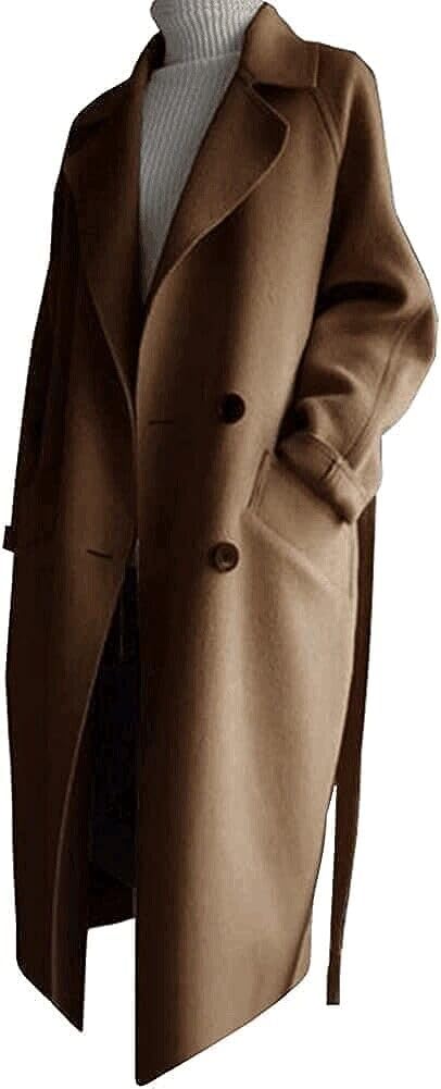 【送料無料】MaxWant ロングコート チェスターコート レディース コート アウター ロング丈 暖かい 大人 無地 きれいめ 秋 冬 色:キャメル、サイズ:...