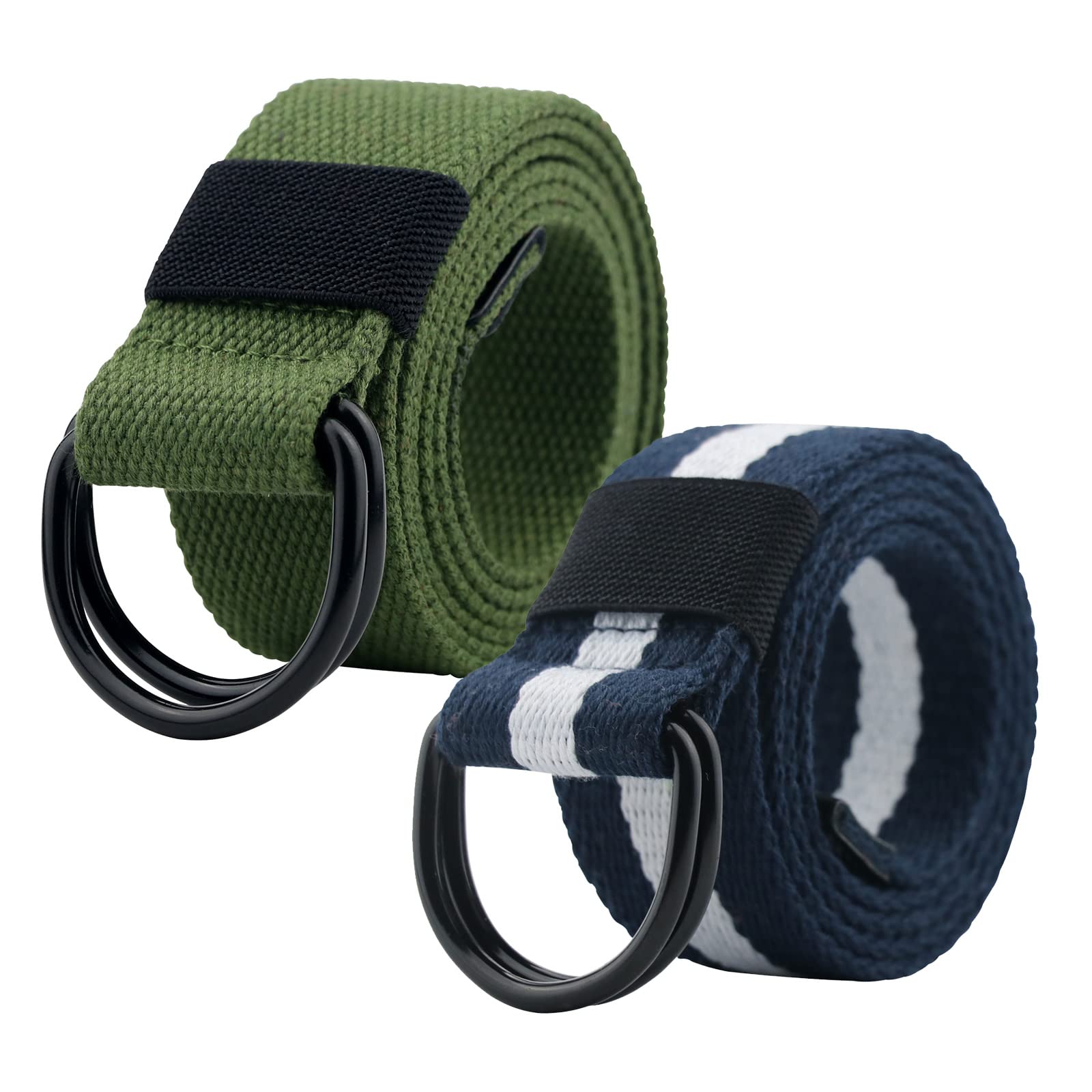 【送料無料】 （マイクイーン） ベルト メンズ カジュアル おおきいサイズ 作業用ベルト belt おしゃれ 9色展開 色：アーミーグリーンとネイビー＆白、サイズ：120