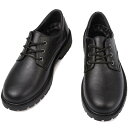 【送料無料】 カジュアルシューズ メンズ レディース 革靴 ブーツ ポストマンシューズ 3ホール レースアップ ブーツ ワーク ビジネススニーカー 黒 厚底 靴...