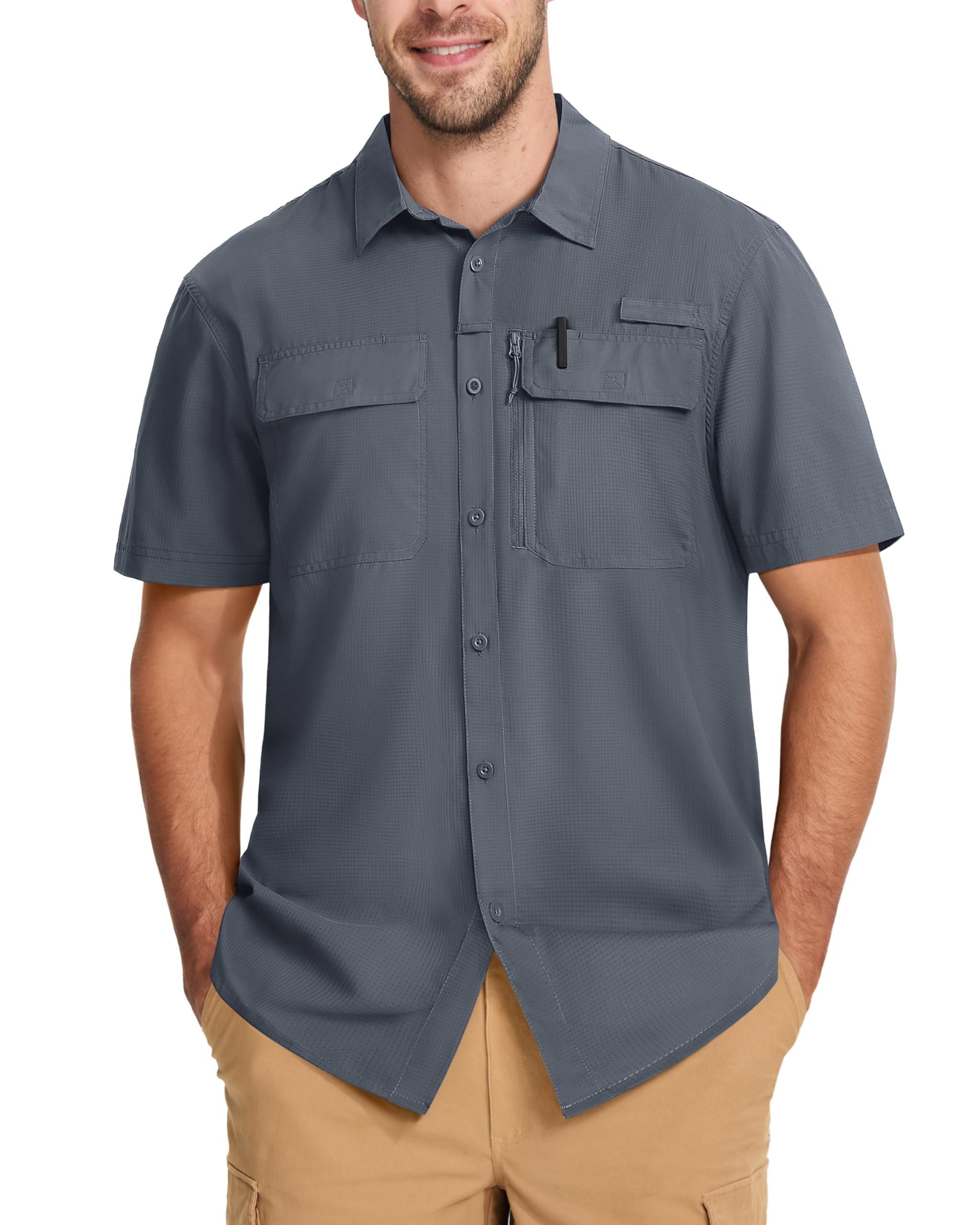 【送料無料】 ミリタリーシャツ 半袖 メンズ 釣りウェア UVカット タクティカルシャツ 登山 撥水 通気 ..