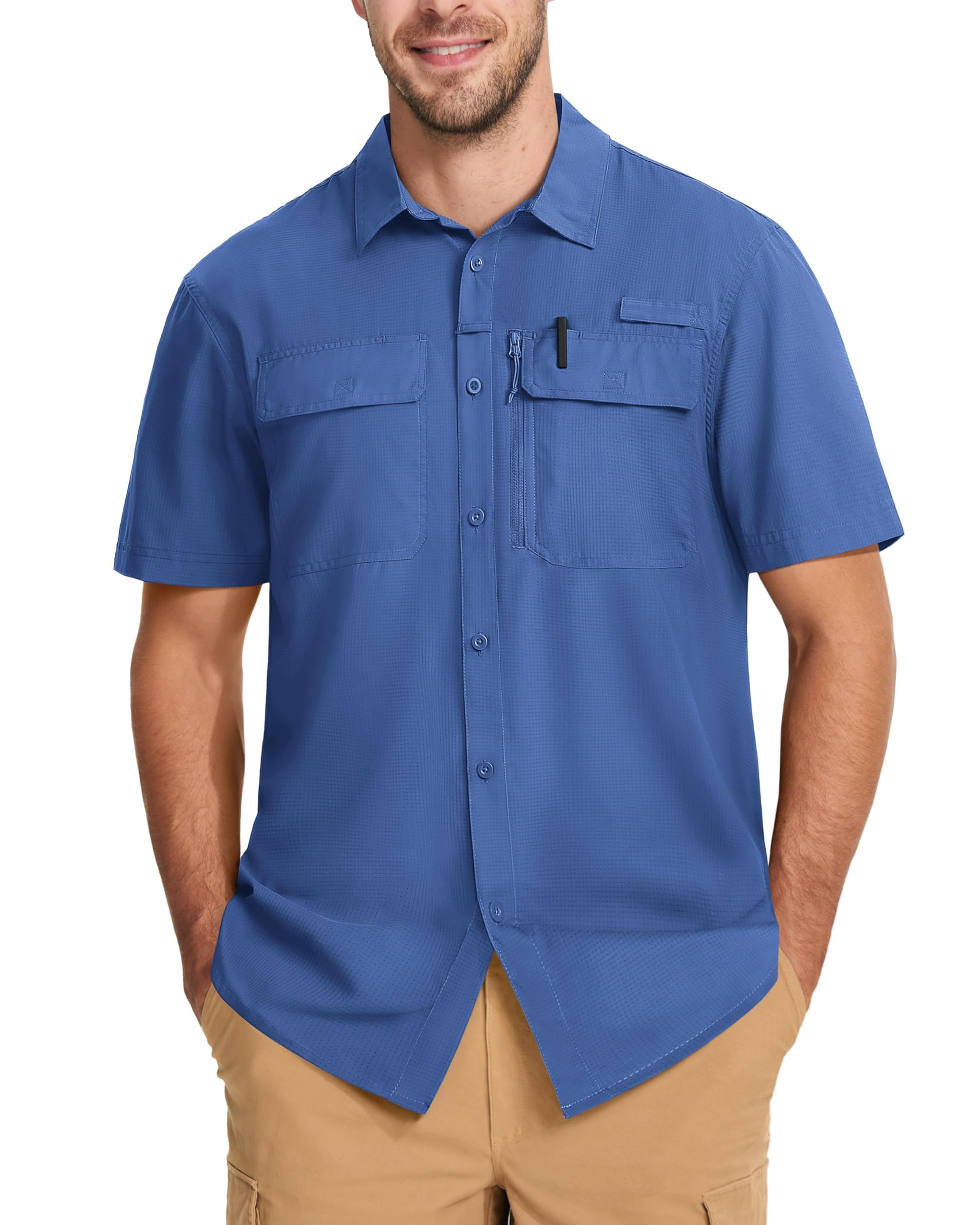 【送料無料】 ミリタリーシャツ 半袖 メンズ 釣りウェア UVカット タクティカルシャツ 登山 撥水 通気 ..