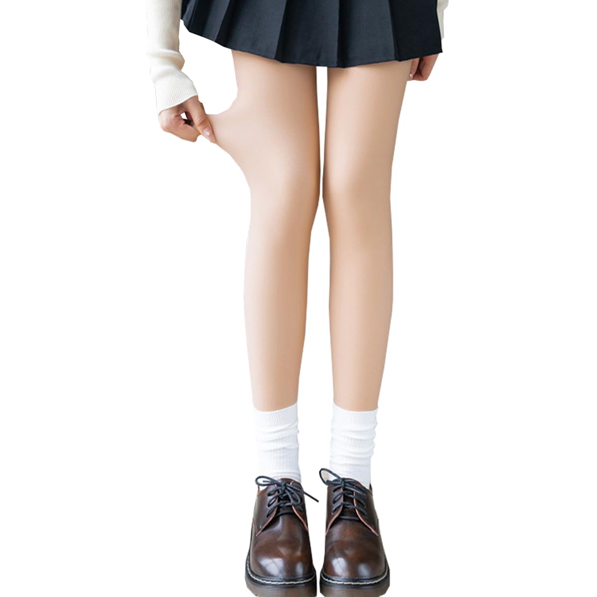 【送料無料】 水光タイツ 革新 レディース 素肌感 着圧タイツ 肌色 5〜20度適用 防寒保温 60g裏起毛/200g裏起毛/120g裏起毛なし 段階圧力 毛玉防止加工 艶消し 着ぶくれや動きづらさを軽減 あったか 可愛い 美脚ストッキング 色：肌色（120g, 15〜25度）、サイズ：Free Siz