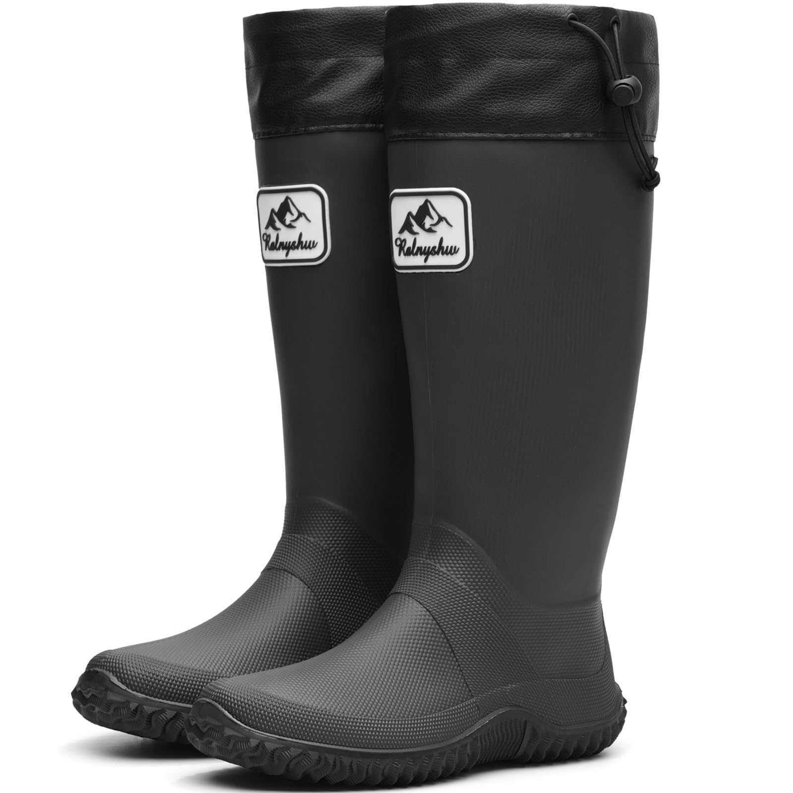 【送料無料】 レインブーツ レインシューズ キッズ 雨靴 子供用 長靴 男の子 完全防水 快適 ジュニア 軽量 滑り止め ボーイズシューズ 梅雨対策 通園 通学 色：ブラック、サイズ：20.0 cm