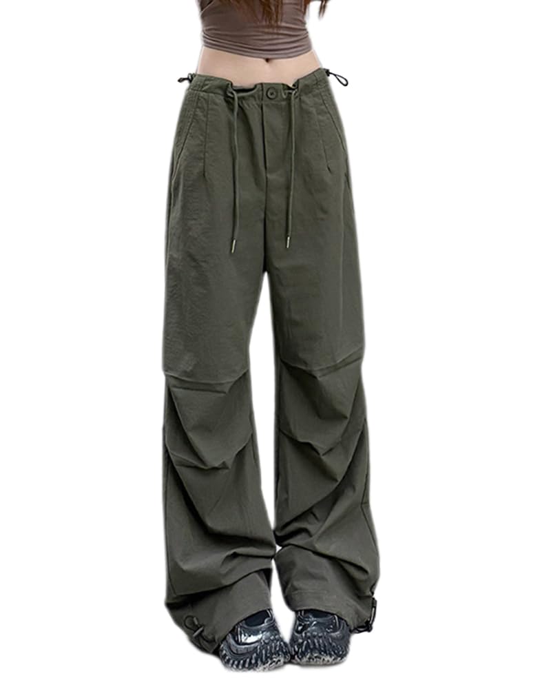 【送料無料】 カーゴパンツ レディース ロングパンツ ウエストゴム 調整紐 リラックスパンツ ゆったり ..