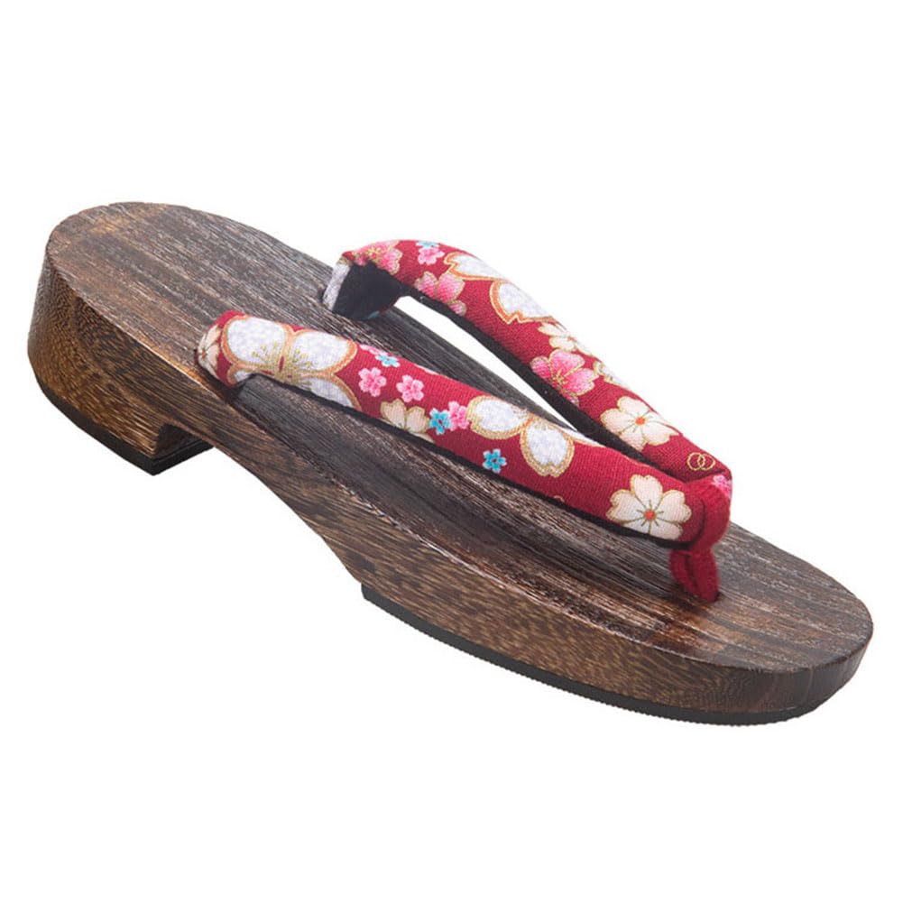 【送料無料】 子供下駄 女の子 キッズ 浴衣下駄 痛くない 花柄 ガールズ 厚底 歩きやすい 茶台 夏祭り ..