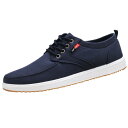 【送料無料】 メンズ スニーカー 軽量 シューズ ローカット カジュアル キャンバス 靴 ウォーキングシューズ おしゃれ 滑りにくい 履き心地 色:ネイビー、サ...