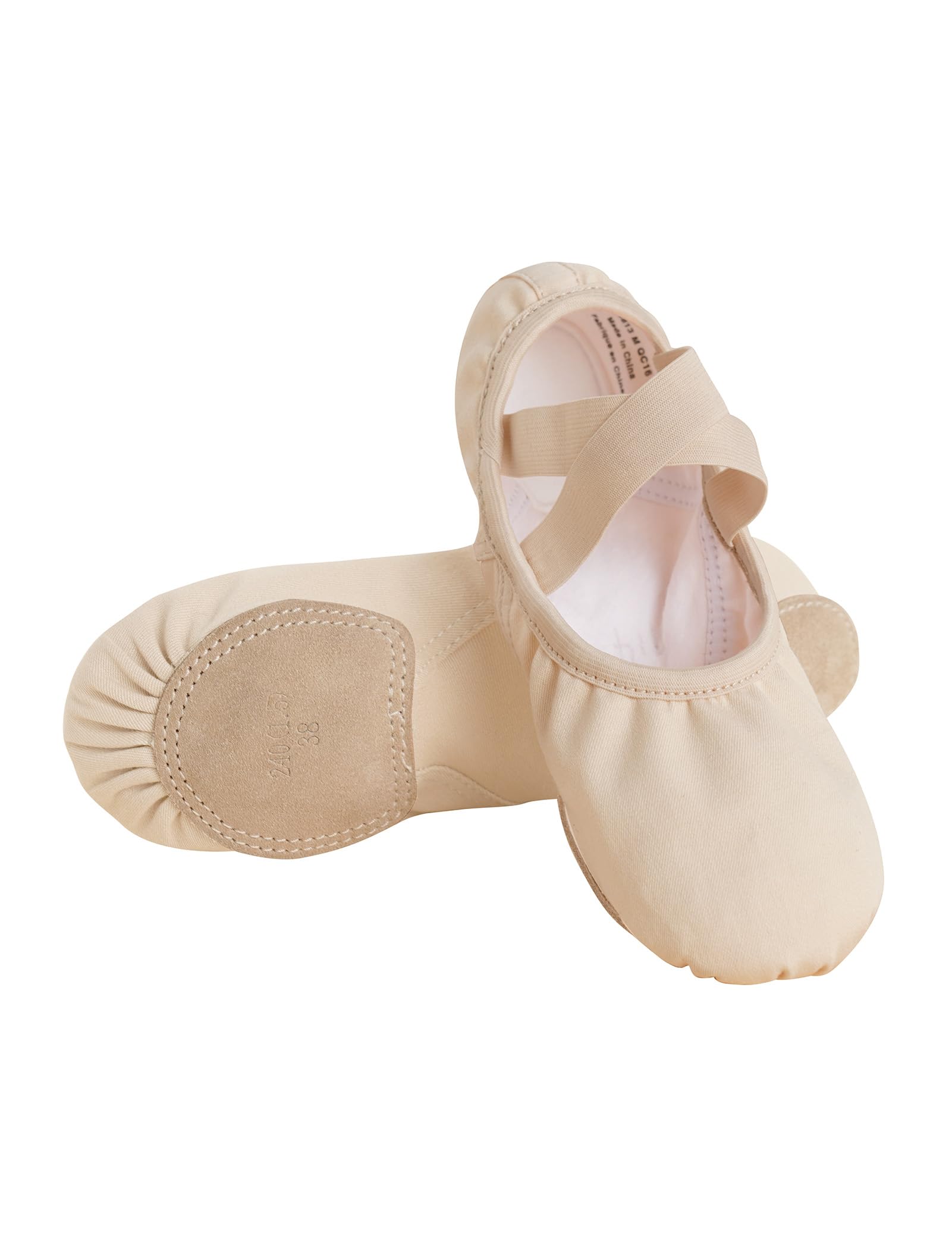 【送料無料】[Daydance] ガールズバレエシューズ、女の子/大人用ソフトダンスシューズ 色：バレエピン..