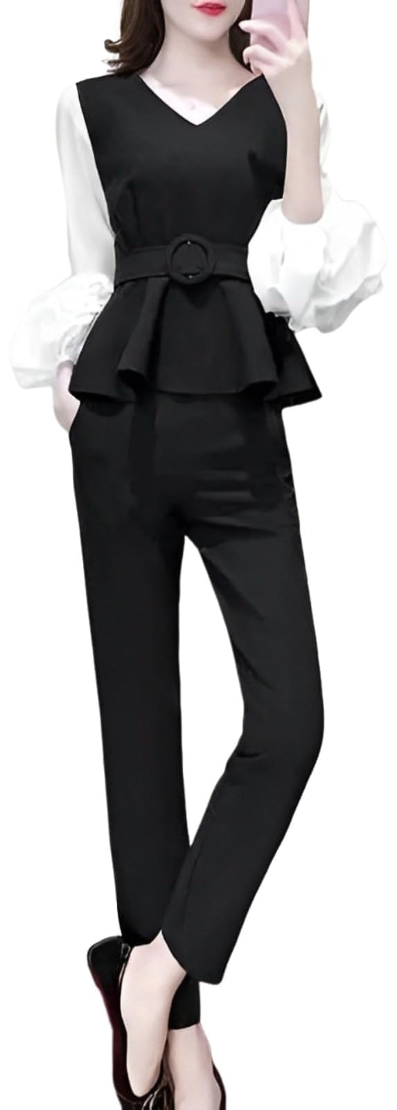 【送料無料】[emptio] [エンプティオ] フェミニン フォーマル パンツスーツ モダン 上下セ ...