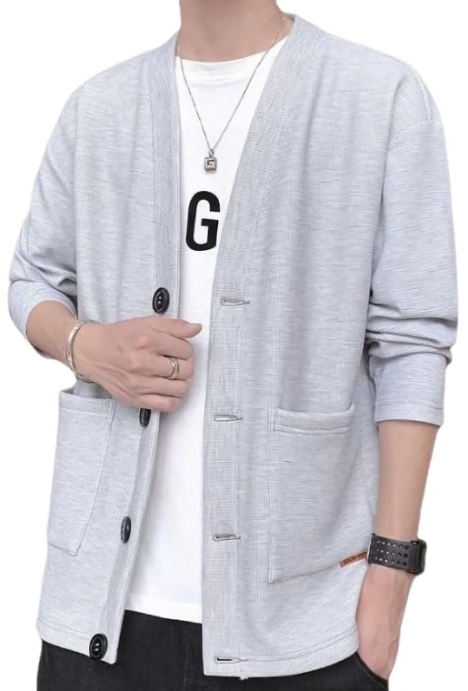 【送料無料】[emptio] [エンプティオ] 羽織り vネック ワッフル ミドル丈 カーディガン シンプル スマ..