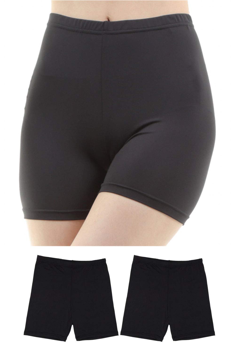 【送料無料】USK STORE 夏用 クール 1分丈 スパッツ 黒 2枚セット オーバーパンツ 吸汗 速乾 サラサラ ..