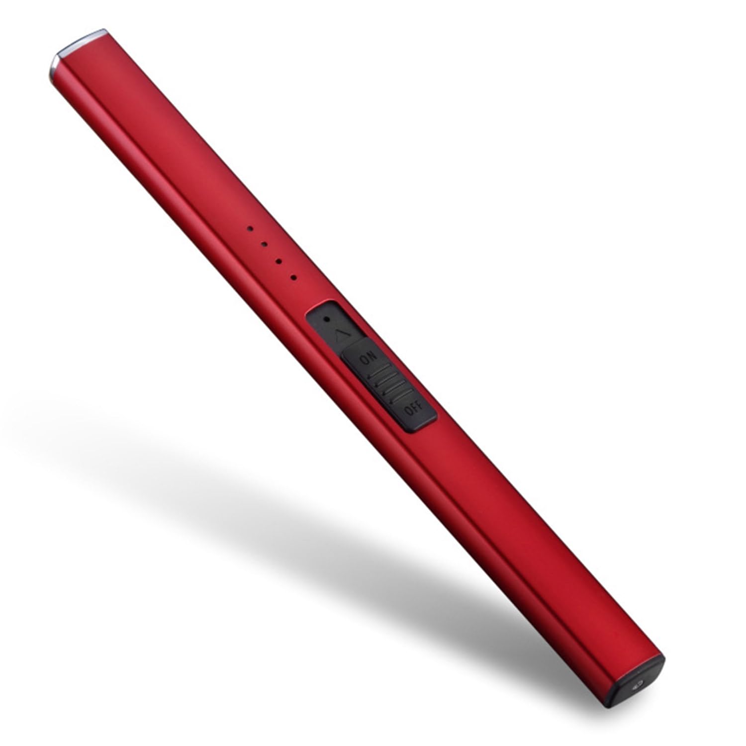 【送料無料】USK STORE 電子ライター USB 充電式 プラズマライター usb充電式 キャンドル 点火用 アロマキャンドル BBQ ローソク 線香 色：レッド