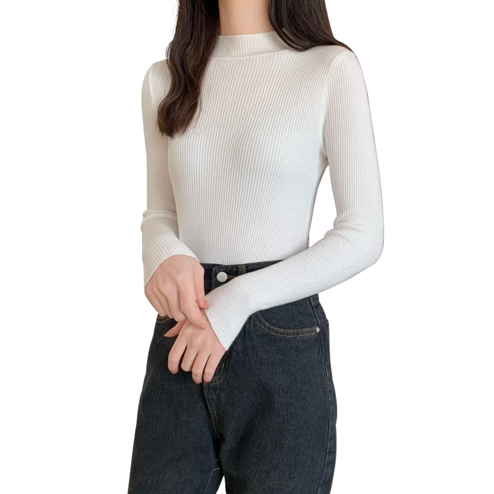【送料無料】[ADKASS] セーター ニット レディース リブ ニット長袖 トップス ハイネック  ...