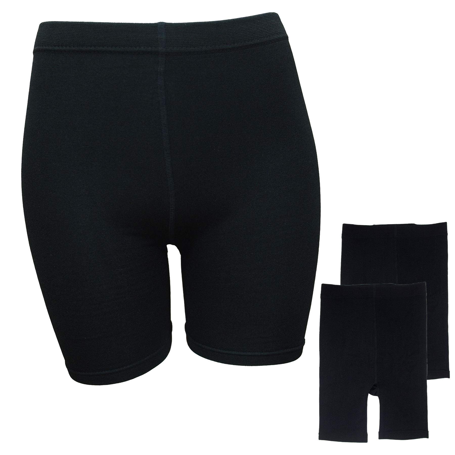 【送料無料】[USK STORE] 裏起毛 オーバーパンツ レディース 黒 2枚セット スパッツ 防 ...