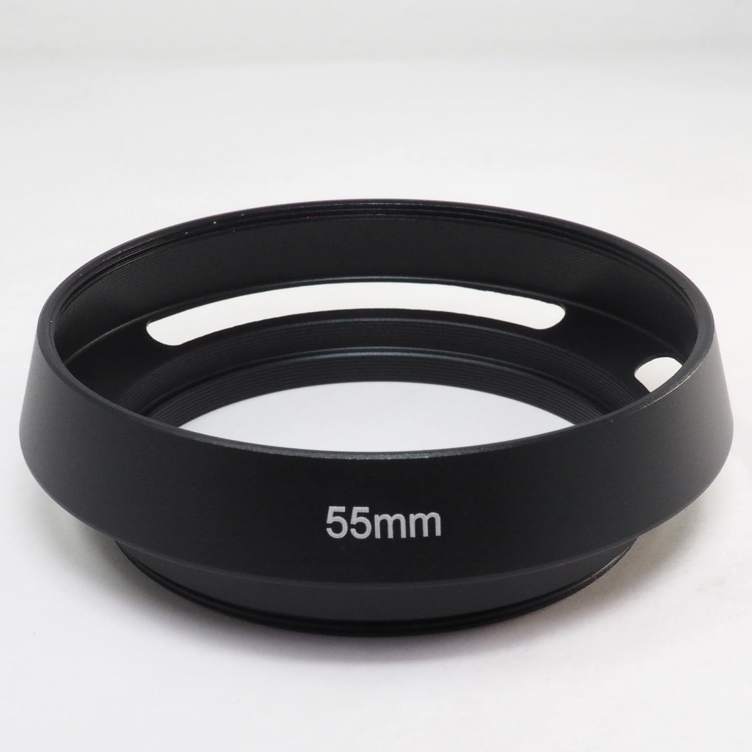 【送料無料】USK STORE メタル レンズフード ねじ込み式 金属 フード アルミ メタルレンズフード ブラック カメラ レンズ 一眼レフ ミラーレス サイズ：55mm