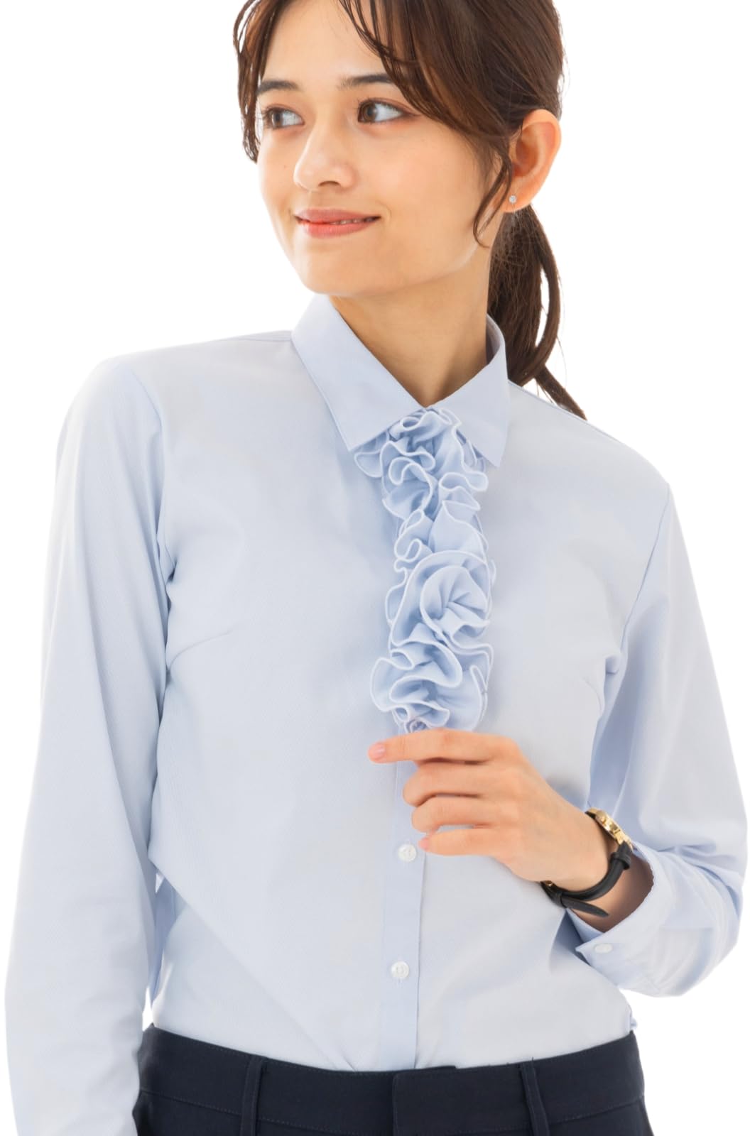 【送料無料】[Cenote Rico] 【2WAYで着回し自在】選べるフリル・リボン ワイシャツ...