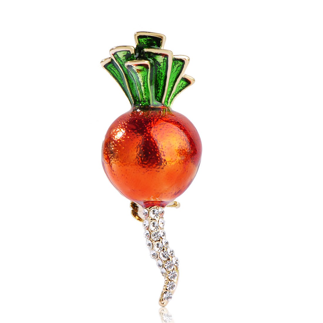 【送料無料】MECHOSEN かわいい レディース メンズ 子供 大根 野菜 植物 ブローチピン 入園式 卒業式 ..